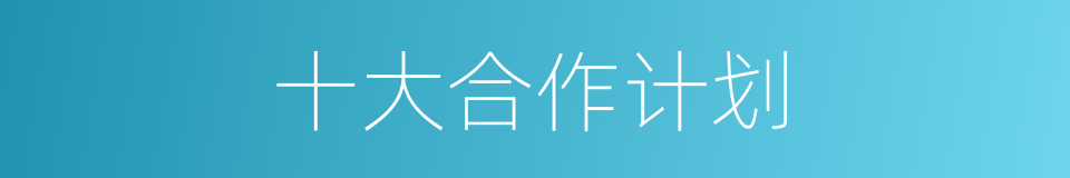 十大合作计划的同义词