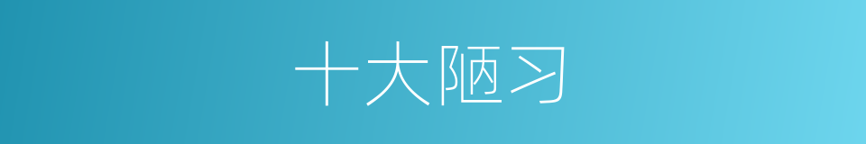 十大陋习的同义词
