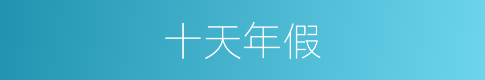 十天年假的同义词
