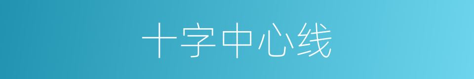 十字中心线的同义词
