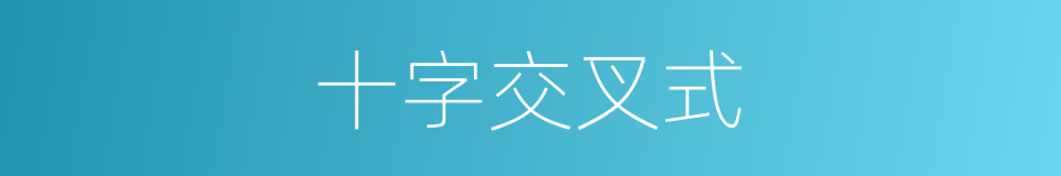 十字交叉式的同义词