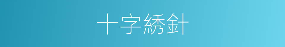 十字綉針的同義詞