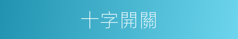 十字開關的同義詞