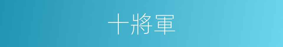 十將軍的同義詞