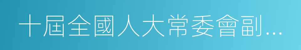 十屆全國人大常委會副委員長的同義詞