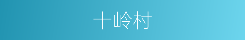 十岭村的同义词
