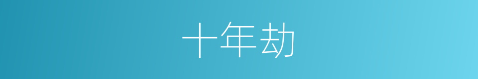 十年劫的同义词
