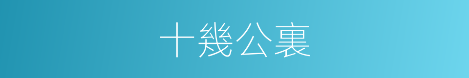 十幾公裏的同義詞