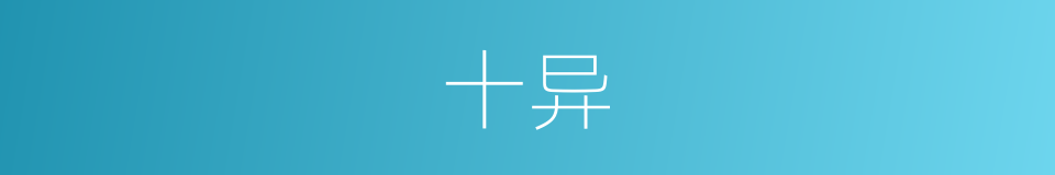 十异的同义词