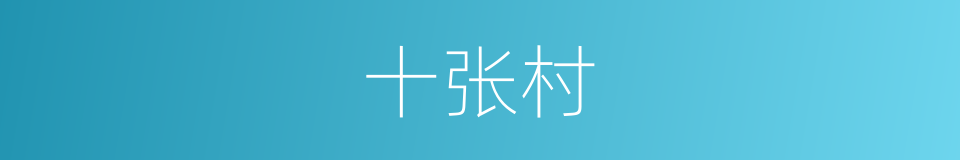 十张村的同义词