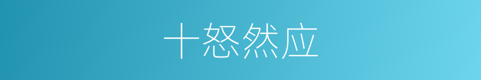 十怒然应的意思