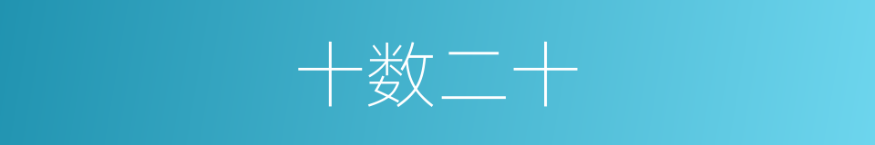 十数二十的同义词