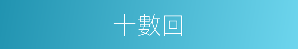 十數回的同義詞