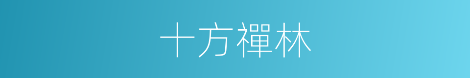 十方禪林的同義詞