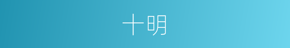 十明的同义词