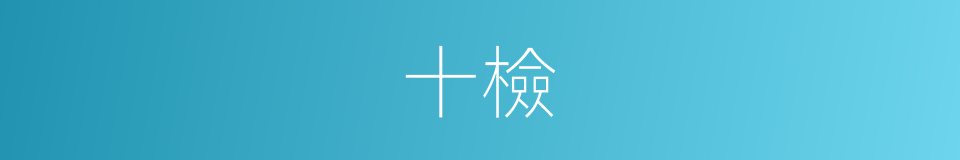 十檢的同義詞