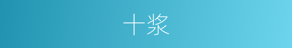 十浆的意思