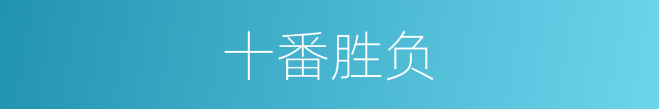 十番胜负的同义词