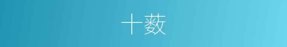 十薮的意思