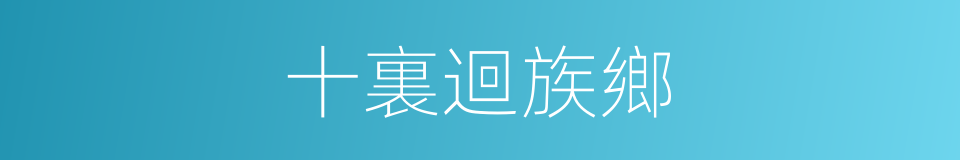 十裏迴族鄉的同義詞