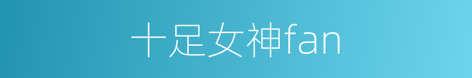 十足女神fan的同义词