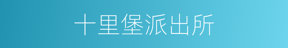 十里堡派出所的同义词