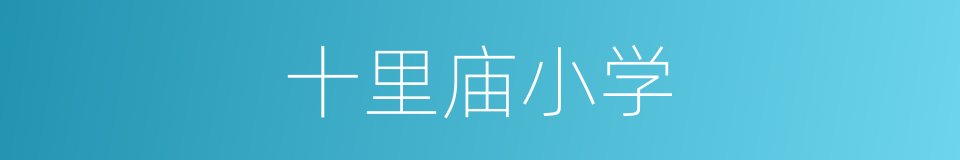 十里庙小学的同义词