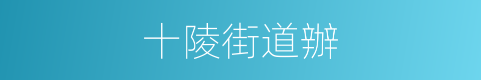 十陵街道辦的同義詞