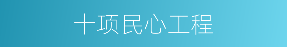 十项民心工程的同义词