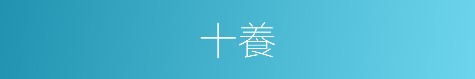 十養的同義詞