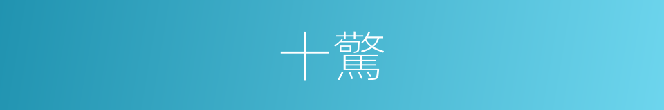 十驚的同義詞