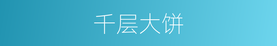 千层大饼的同义词