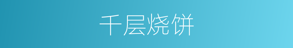 千层烧饼的同义词