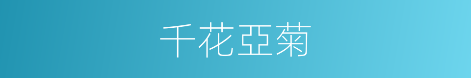 千花亞菊的同義詞