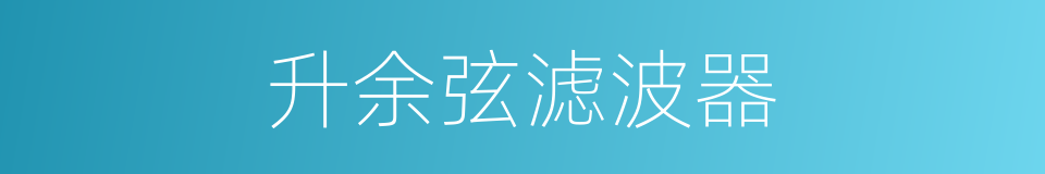 升余弦滤波器的同义词