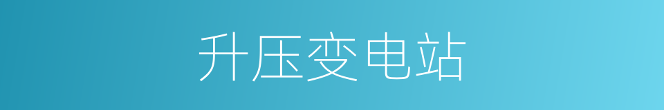 升压变电站的同义词