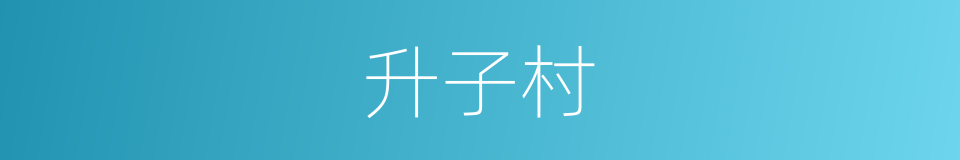 升子村的同义词