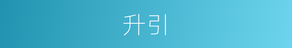 升引的意思