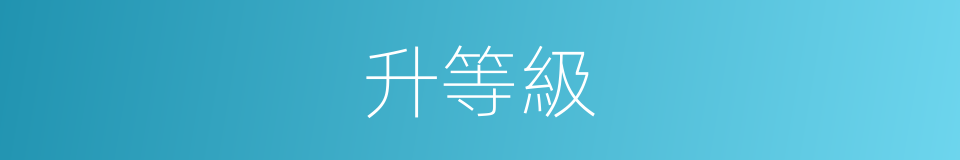 升等級的同義詞