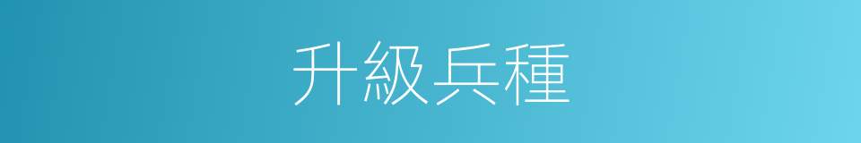 升級兵種的同義詞