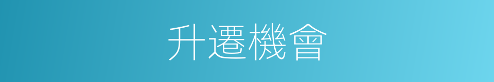 升遷機會的同義詞