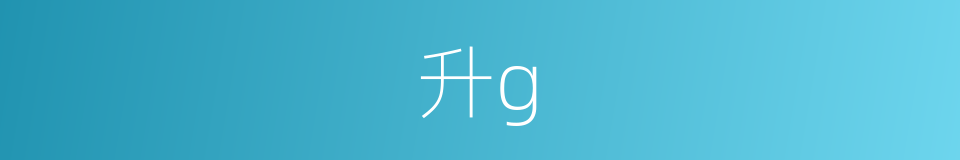 升g的同义词