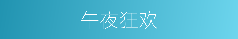 午夜狂欢的同义词