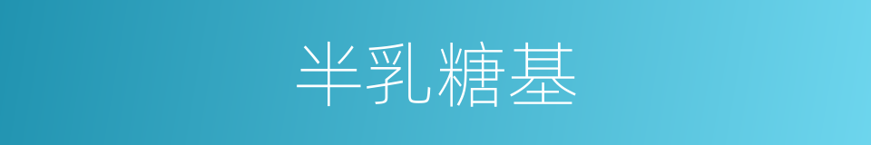 半乳糖基的同义词