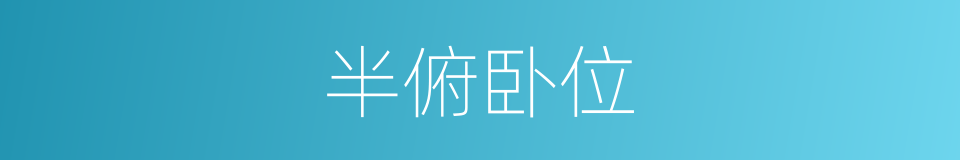 半俯卧位的同义词