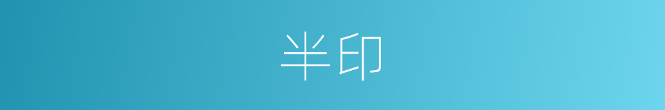 半印的意思
