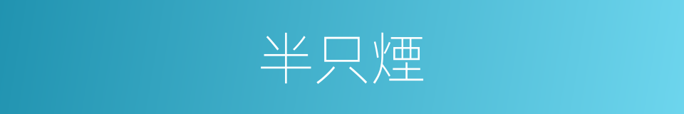 半只煙的同義詞