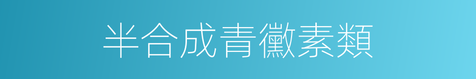半合成青黴素類的同義詞
