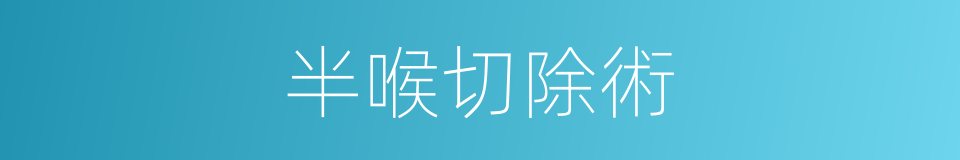 半喉切除術的同義詞