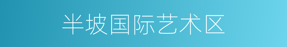 半坡国际艺术区的同义词